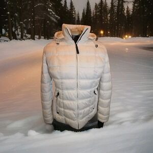Nautica Womens Puffer Jacket White XL